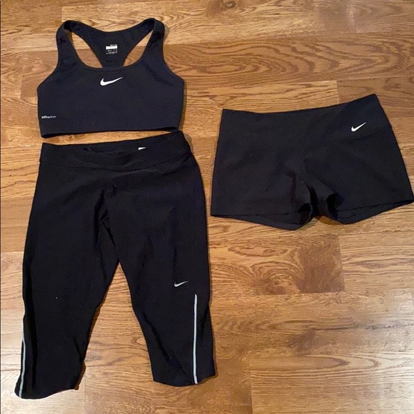 Nike Other - Nike fit sports bra shorts capris good Condition